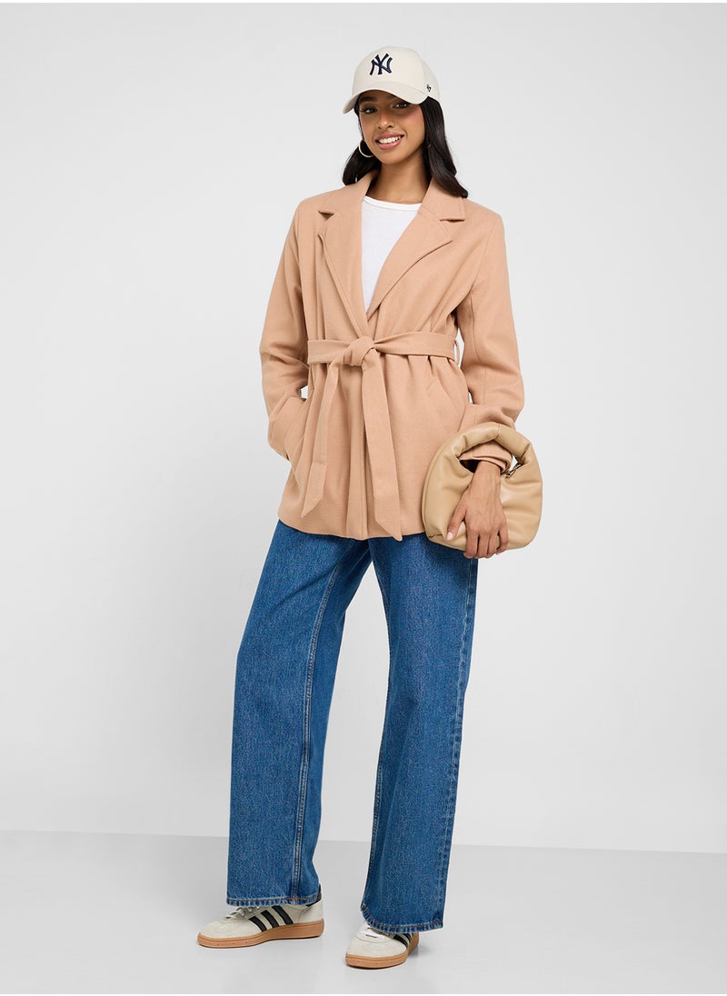 Ginger Belted Lapel Collar Coat  - Image 4