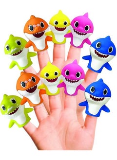 ginsey Nickelodeon Baby Shark 10 Pc Finger Puppet Set - Party Favors, Educational Story Time, Floating Pool & Beach Toys  - Image 1