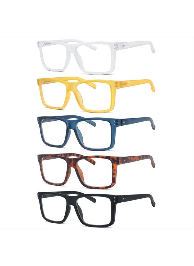 Eyekepper 5-pack Oversized Reading Glasses Square Large Frame Readers for Men and Women +1.50  - Image 1