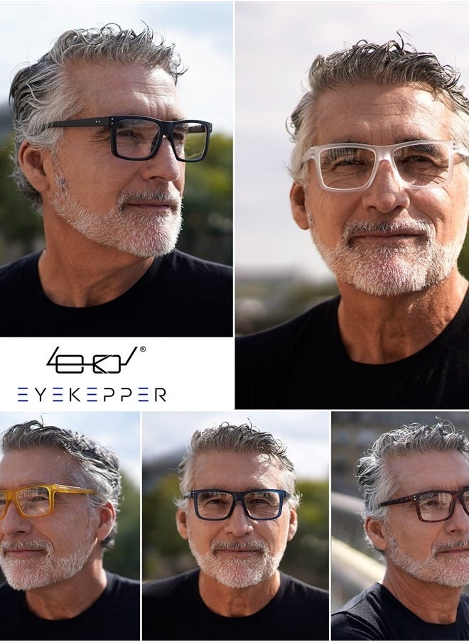 Eyekepper 5-pack Oversized Reading Glasses Square Large Frame Readers for Men and Women +1.50  - Image 2
