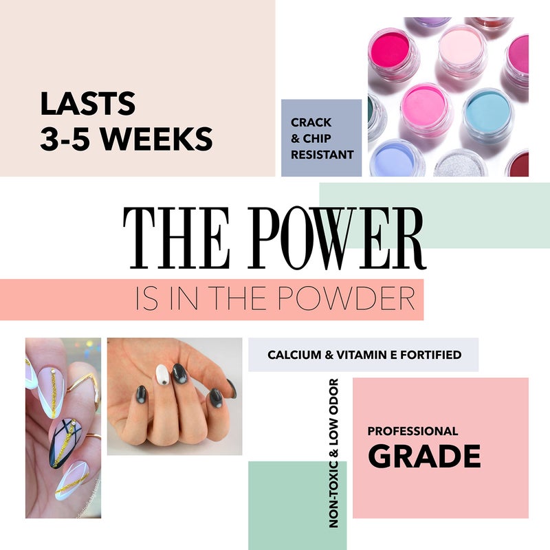 Revel Nail Dip Powder - Sheer Pink and French Powder Dip Nail Polish, Chip Resistant Dip Nail Powder with Vitamin E and Calcium, DIY Manicure, Erica & Veronica - Image 3