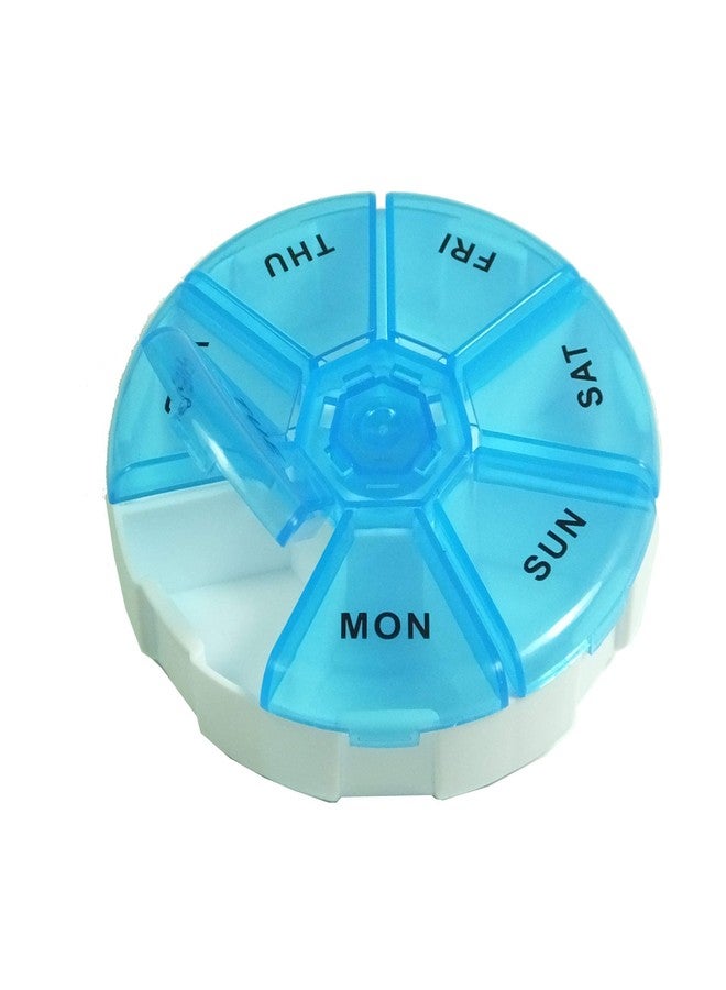 aktive support Aktive Life Round Portable Pill Medicine Organiser Reminder Storage Box for 7 Days - Pack of 3 - Image 2