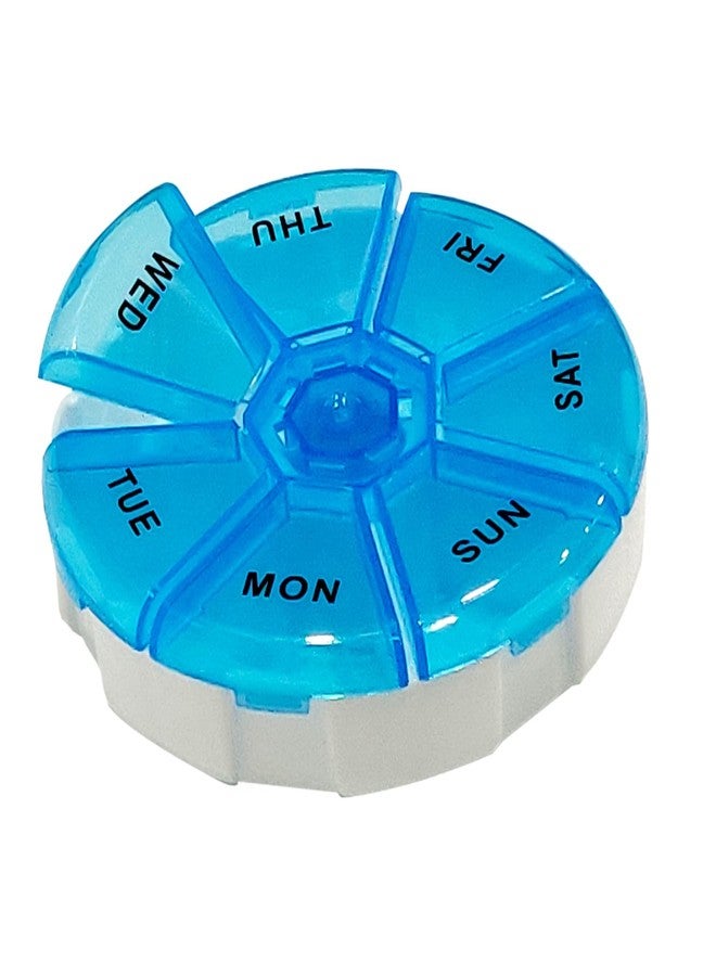 aktive support Aktive Life Round Portable Pill Medicine Organiser Reminder Storage Box for 7 Days - Pack of 3 - Image 5