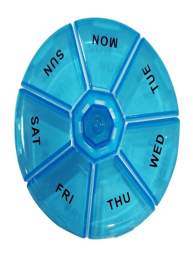 aktive support Aktive Life Round Portable Pill Medicine Organiser Reminder Storage Box for 7 Days - Pack of 3 - Image 4
