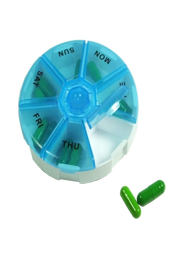 aktive support Aktive Life Round Portable Pill Medicine Organiser Reminder Storage Box for 7 Days - Pack of 3 - Image 3