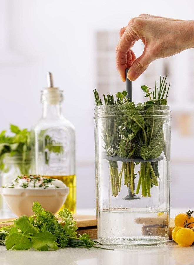 Kilner Herb Keeper Set | Keep Herbs Fresh for Up to 3 Weeks | 1L Wide Mouth Jar with Stainless Steel Lid & Silicone Lifter | Easy-to-Use for Home-Grown or Store-Bought Herbs | Recipe Booklet Included - Image 5