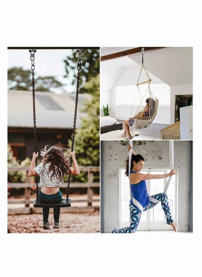 KASTWAVE - Swing Hanger, Lakobos Heavy Duty Swivel Hook for Swing Sets Porch Wood Concrete, Ceiling Silent, 304 Stainless Steel 1000 Lb Capacity Heavy Duty for Porch/Playground/Yoga/Heavy Bag - Image 1