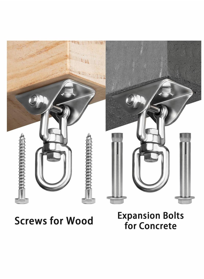 KASTWAVE - Swing Hanger, Lakobos Heavy Duty Swivel Hook for Swing Sets Porch Wood Concrete, Ceiling Silent, 304 Stainless Steel 1000 Lb Capacity Heavy Duty for Porch/Playground/Yoga/Heavy Bag - Image 1