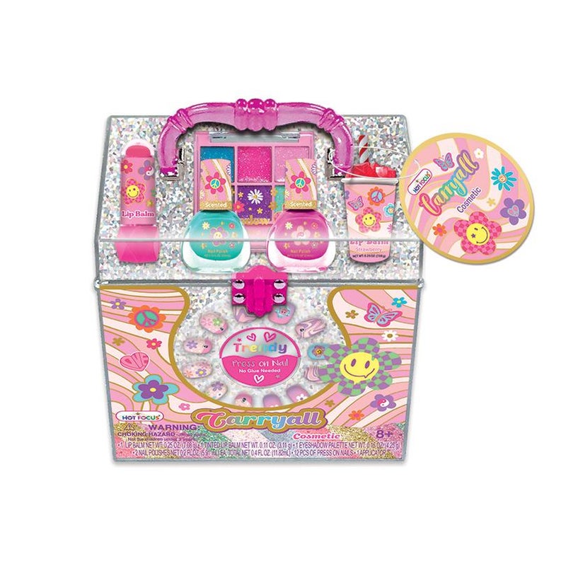 Hot Focus - Groovy Flower Carry All Cosmetic Set - 048GF