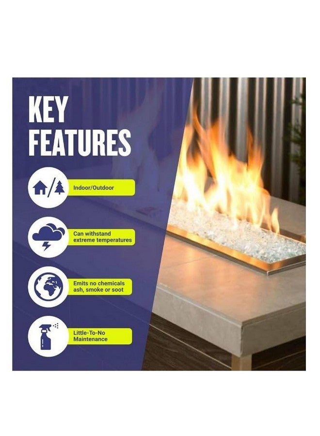 R H LIFESTYLE R H LIFESTYLE Crushed Glass/Fire Pits for Resin Art High Luster Fire Glass Used Specially for Resin Art/Geode Art Fire Pit Crafts (Aqua Clear 8mm, 200G) - Image 4