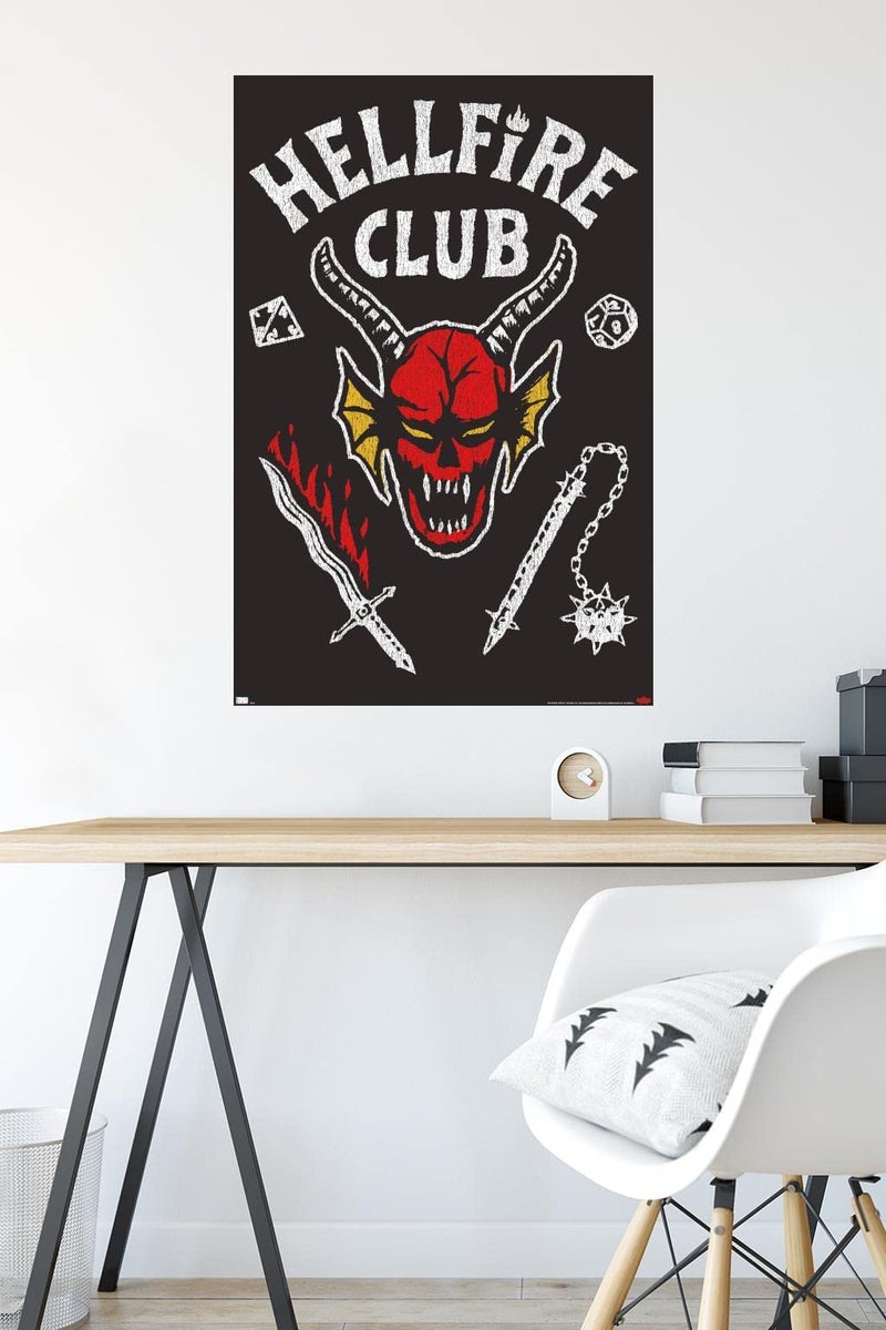 Trends International Netflix Stranger Things: Season 4 - Hellfire Club Wall Poster, 22.375" x 34", Unframed Version - Image 4