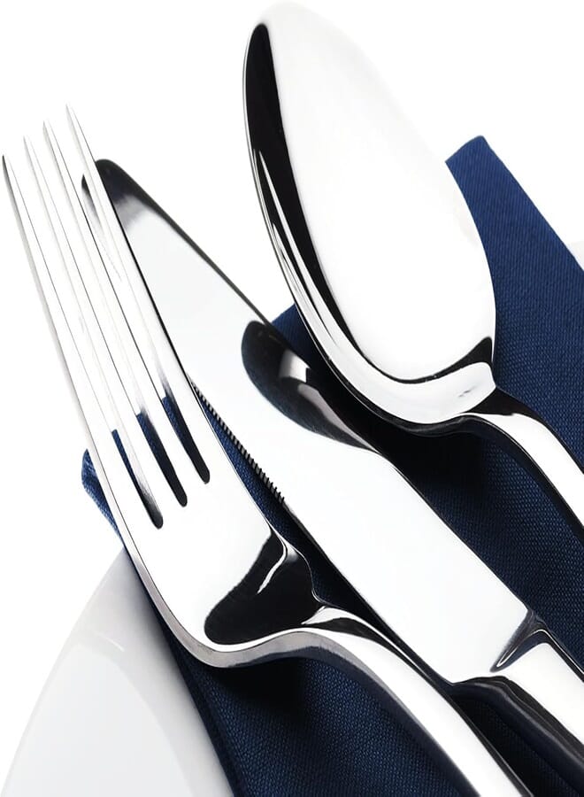 75-Piece Cutlery Set for Entertaining – Silver Stainless with Wooden Storage  - Image 4