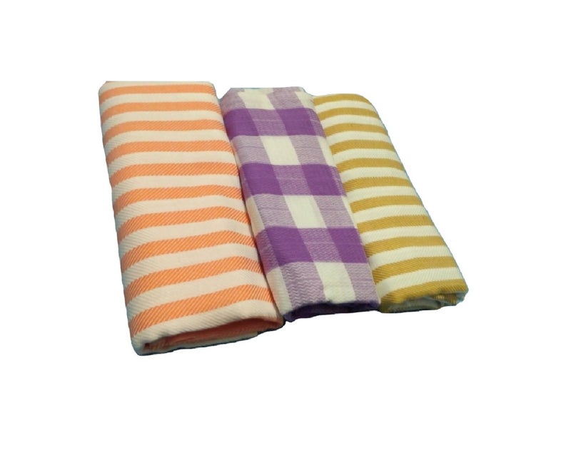 Cotton Colors Cotton Colors Cotton 250 GSM Bath Towel (Pack of 3, Multicolor) _D76  - Image 1