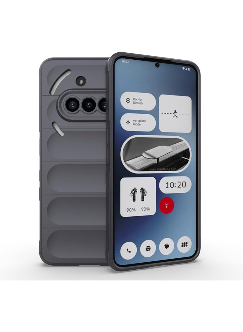 Premium Protection Back Silicone Case Compatible with Nothing Phone 3A Magic Shield Shockproof Case with Camera Protection (Dark Grey) - Image 1