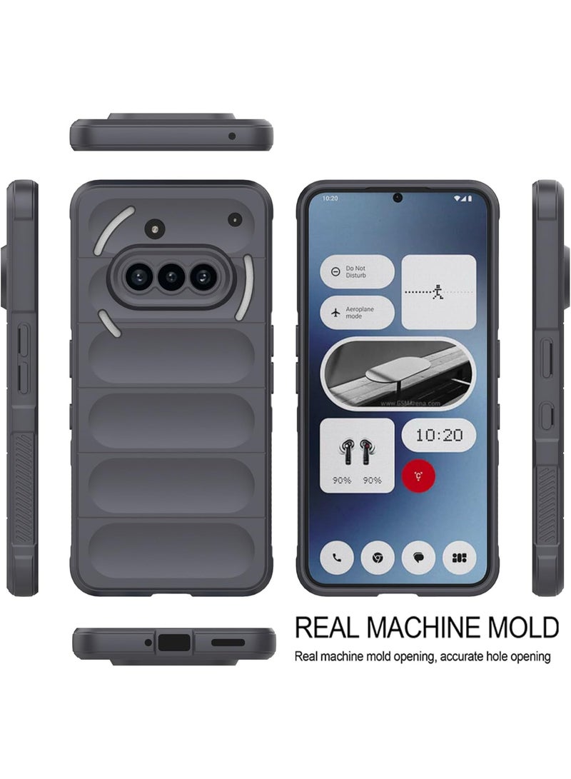 Premium Protection Back Silicone Case Compatible with Nothing Phone 3A Magic Shield Shockproof Case with Camera Protection (Dark Grey) - Image 2