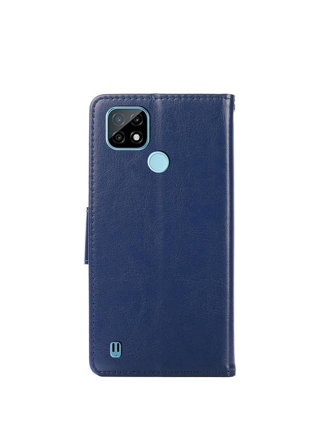 اس-توب جراب هاتف OPPO Realme C21 مصنوع من الجلد بنسيج كريستالي - Image 3