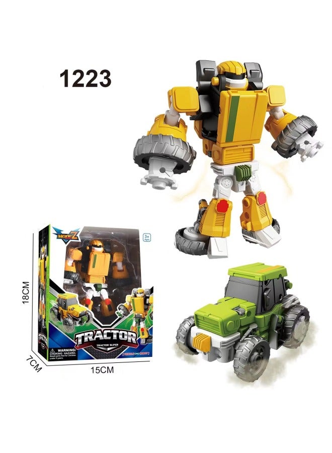 Children's Transforming Robot King Kong Mecha Super Variable Ares Tank Aircraft Model Cartoon Toy Educational Boy-Color:No.9-Fast Fighter -Huang  - Image 1