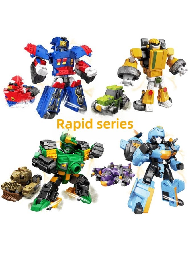 Children's Transforming Robot King Kong Mecha Super Variable Ares Tank Aircraft Model Cartoon Toy Educational Boy-Color:No.9-Fast Fighter -Huang  - Image 5