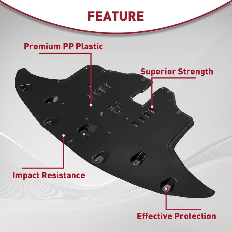 KUAFU Front Engine Splash Shield for 2016-2020 Kia Sorento EX LX S SX Limited 3.3L - Image 3