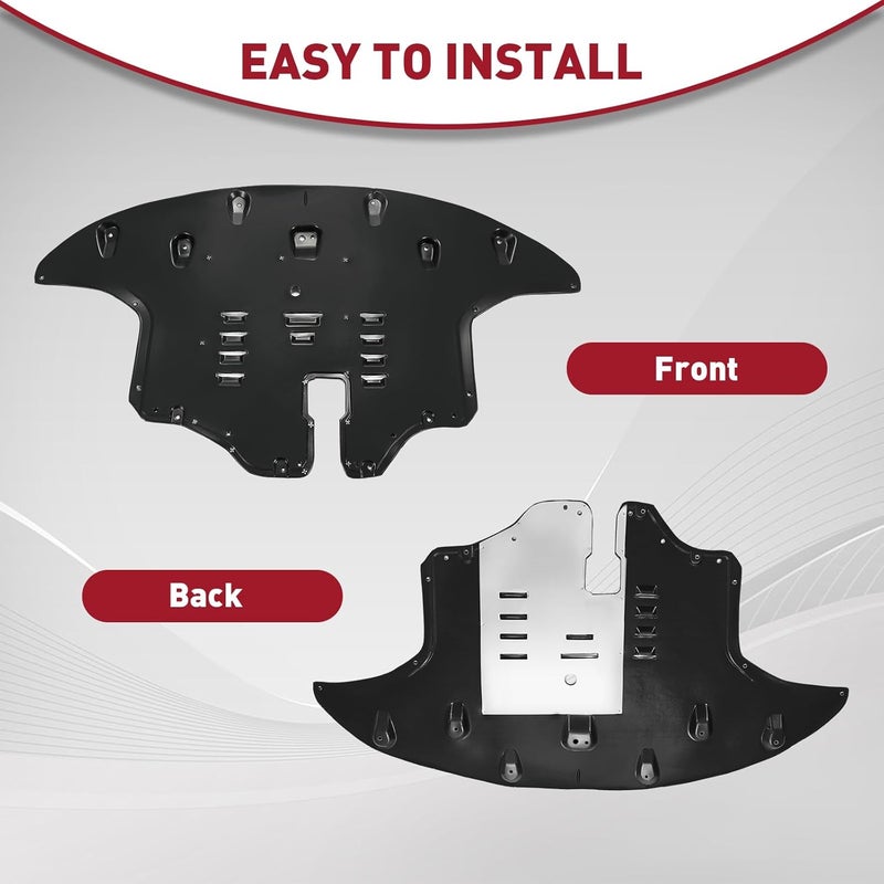 KUAFU Front Engine Splash Shield for 2016-2020 Kia Sorento EX LX S SX Limited 3.3L - Image 5