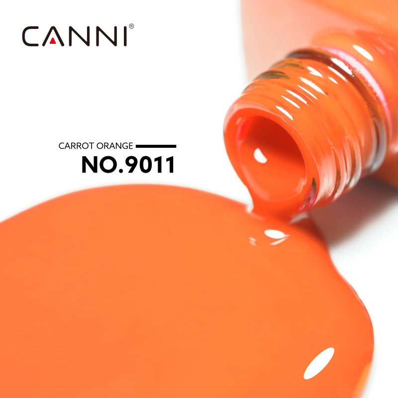 CANNI Orange Gel Nail Polish â€“ 1pcs Bright & Light Orange UV/LED Soak Off Gel, High Gloss Color for DIY Manicure, French Nails & Salon Use - Image 2