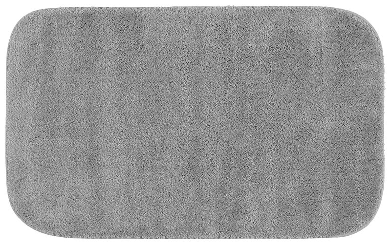 Garland Rug سجادة غارلاند التقليدية من النايلون قابلة للغسل بلاتيني رمادي 24 × 40 سجادة حمام ناعمة ماصة وأنيقة لحمامك