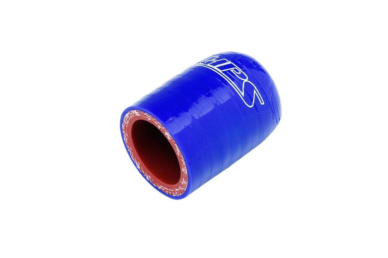HPS 1-1/4" (32mm) Blue High Temperature 3-ply Reinforced Silicone Coolant Cap Bypass Heater, 1-3/4" Length, 350F Max. Temp, 4mm Wall Thickness (RSCC-125-BLUE) - Image 1