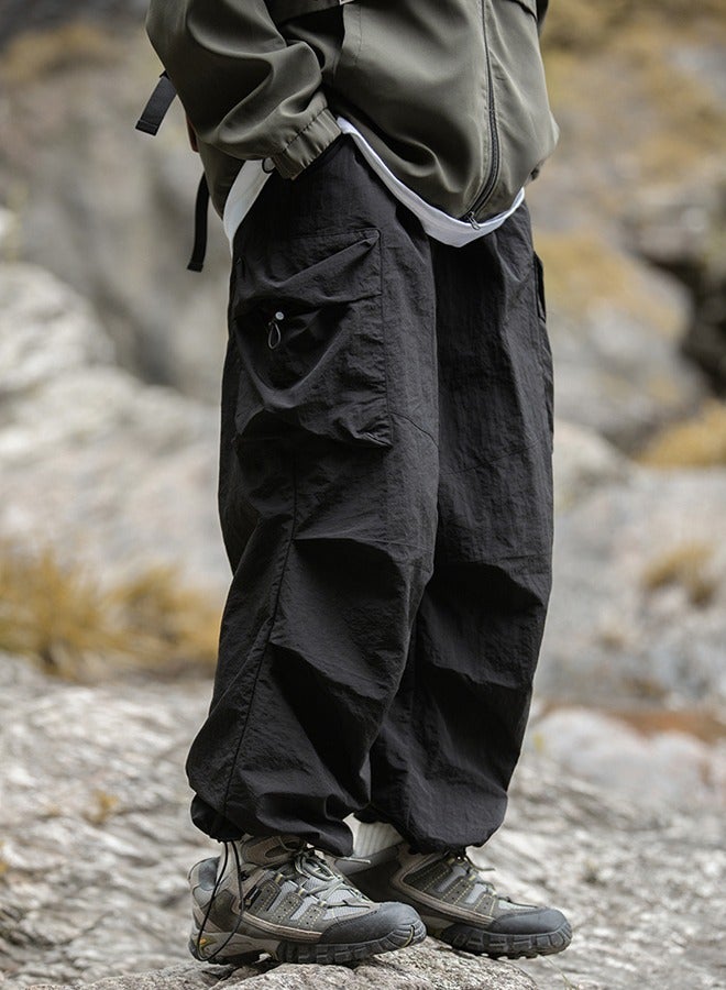 NIBEMINENT Outdoor Leisure Lightweight Trail Pants Black - Image 1