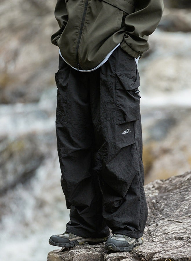 NIBEMINENT Outdoor Leisure Lightweight Trail Pants Black - Image 5
