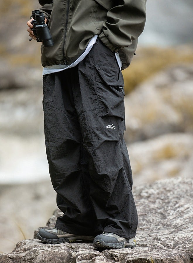 NIBEMINENT Outdoor Leisure Lightweight Trail Pants Black - Image 4