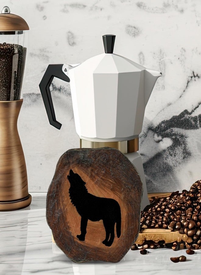 Puzzled COTA Global Wolf Art Coaster - Wildlife Decor Drink Coaster Art, Wolf Decor Resin Coaster for Drinks, Hunting Home Decor Accessories, Coasters for Drinks and Cabin Decorations - 3.5 Inches - 1 Piece - Image 5