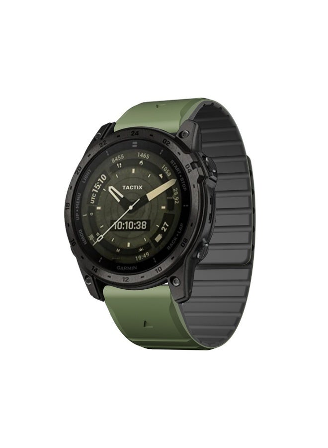 NIBEMINENT Garmin Sports Watch Dual-Color Silicone Magnetic Loop Strap  - Image 2