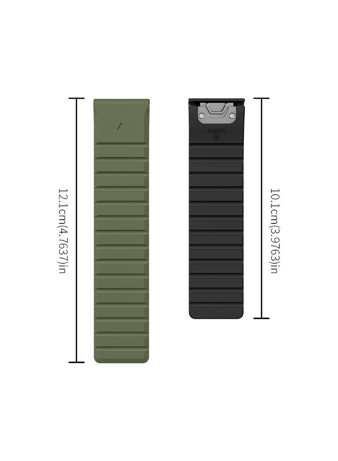 NIBEMINENT Garmin Sports Watch Dual-Color Silicone Magnetic Loop Strap  - Image 1