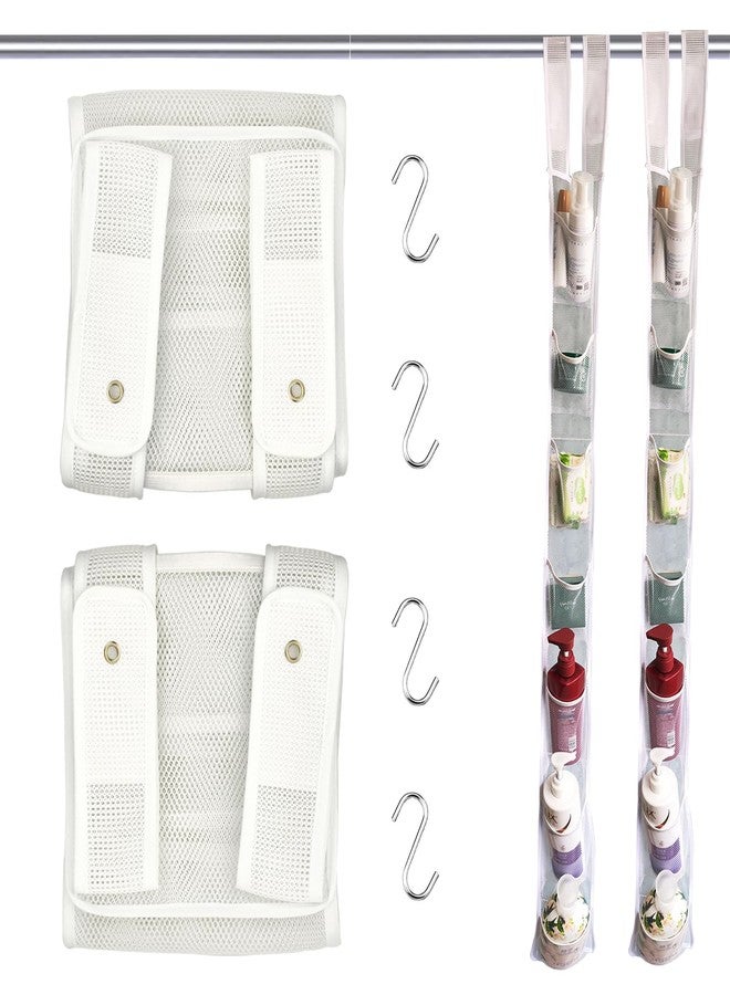 TSBSHum Mesh Shower Caddy Hanging,Hanging Organizer with 7 Pockets,Made of Premium Polyester,as a Hanging Mesh Organizer for the Bathroom of Your Home, Camper, RV, Or Cruise(2Pack) - Image 1