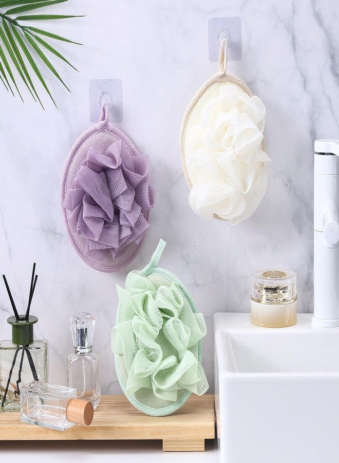 LemonRoad 6 Pcs Bath Shower Pouf Sponge Loofahs 2 in 1 Bath Loofah with Soap Pocket Sponge Drawstring, Exfoliating Mesh Shower Puff Ball for Body Scrubber Wash Cleansing and Smooth Skin - Image 4