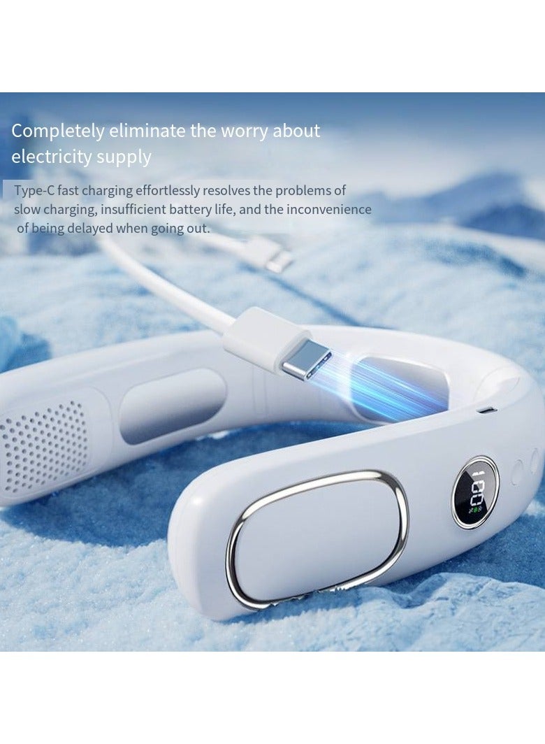 general Semiconductor Neck AC Fan - 5s Ice-Cooling Wearable Fan, USB-C Rechargeable for Desert Hiking &Prayer - Image 3