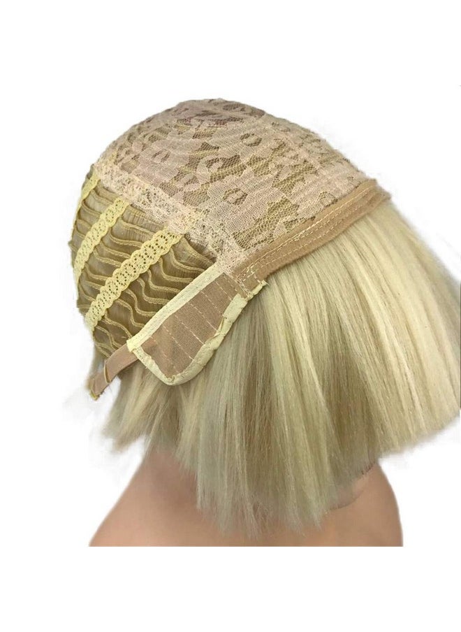 Aimole - Short Yaki Straight Synthetic Wigs Blonde Mushroom Head Wig Bowl Haircut Wigs Bob - Image 1