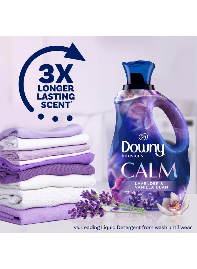 Downy Downy Infusions Laundry Fabric Softener Liquid, Calm, Lavender & Vanilla Bean, 56 Fl Oz - Image 3