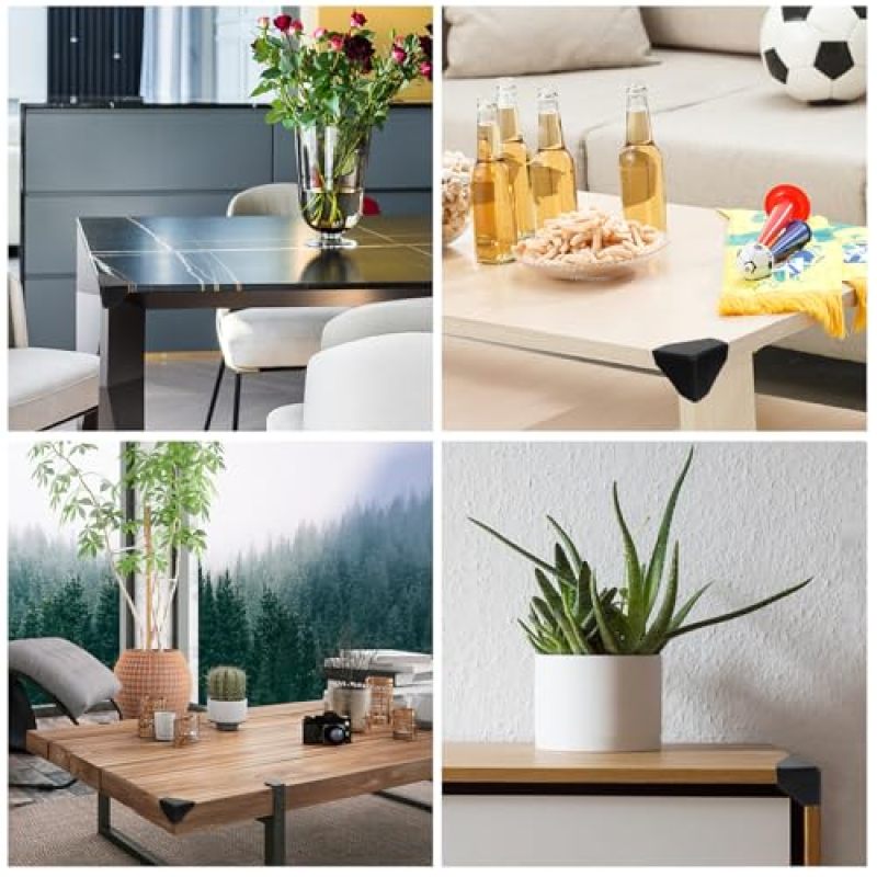 Plastic Corner Guards 50x50x50 Mm Black Durable Pp And Pe Plastic Construction - Three-Sided Wraparound Design Furniture Edge Protectors For Moving Shipping Storage - Image 3