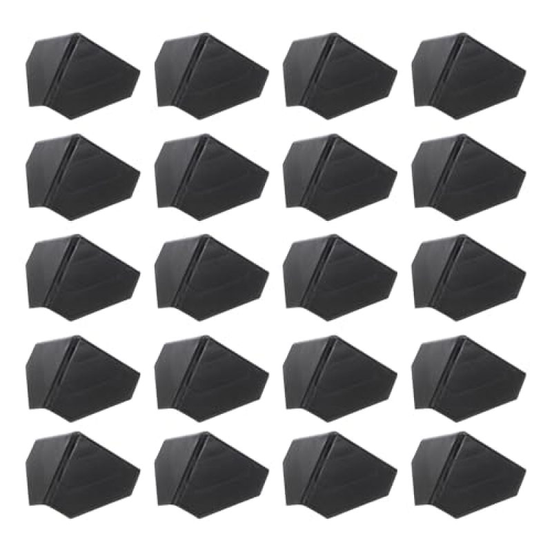 Plastic Corner Guards 50x50x50 Mm Black Durable Pp And Pe Plastic Construction - Three-Sided Wraparound Design Furniture Edge Protectors For Moving Shipping Storage - Image 1