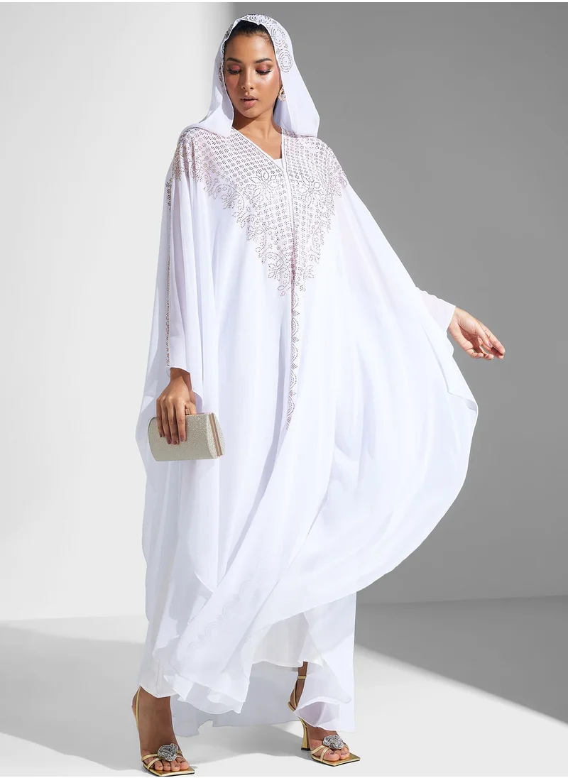 Khizana Embellished Detail Abaya