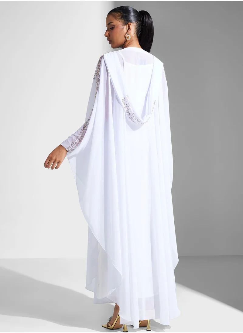 Khizana Embellished Detail Abaya