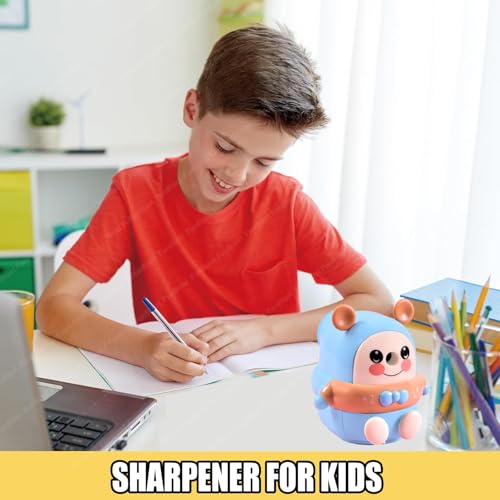 FunBlast Sharpener for Kids –Teddy Pencil Sharpener, Table Sharpener Machine (Blue) - Image 5