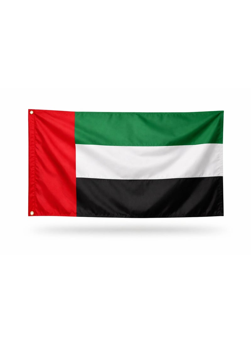 علم الإمارات العربية المتحدة من قماش بولي-قطن، متين ومقاوم للبهتان، مناسب للاستخدام الداخلي والخارجي 🇦🇪 - Image 1
