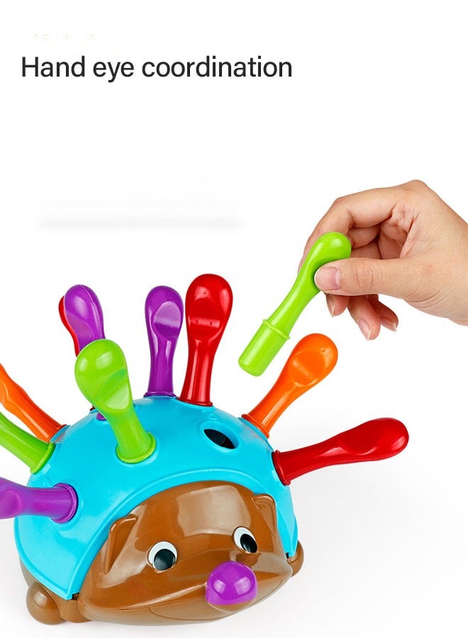 GROIC Spike The Fine Motor Hedgehog - 14 Pieces, Toddler Learning Toys, Color and Mathematical Cognition Toys, Educational Toys for Toddlers, Montessori Toys - Image 3