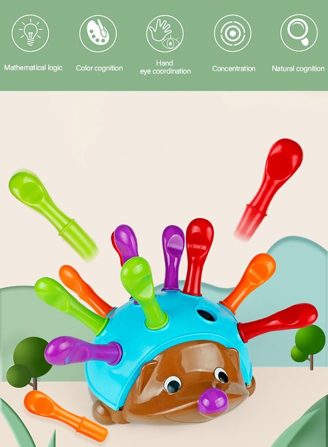 GROIC Spike The Fine Motor Hedgehog - 14 Pieces, Toddler Learning Toys, Color and Mathematical Cognition Toys, Educational Toys for Toddlers, Montessori Toys - Image 2