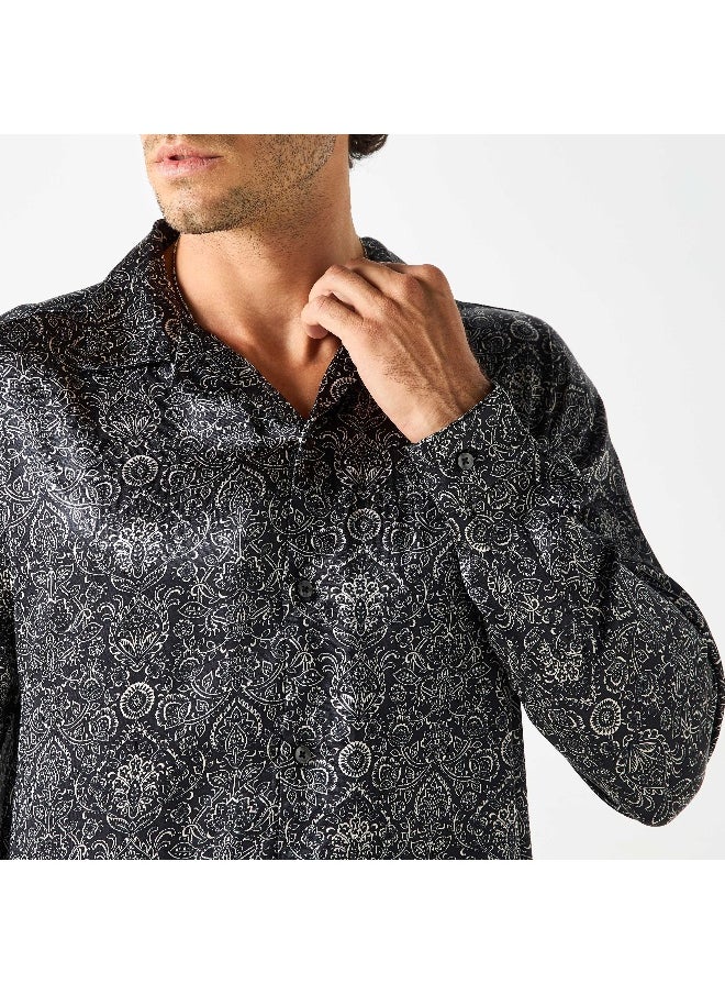 Iconic Iconic All-Over Print Shirt with Long Sleeves  - Image 2