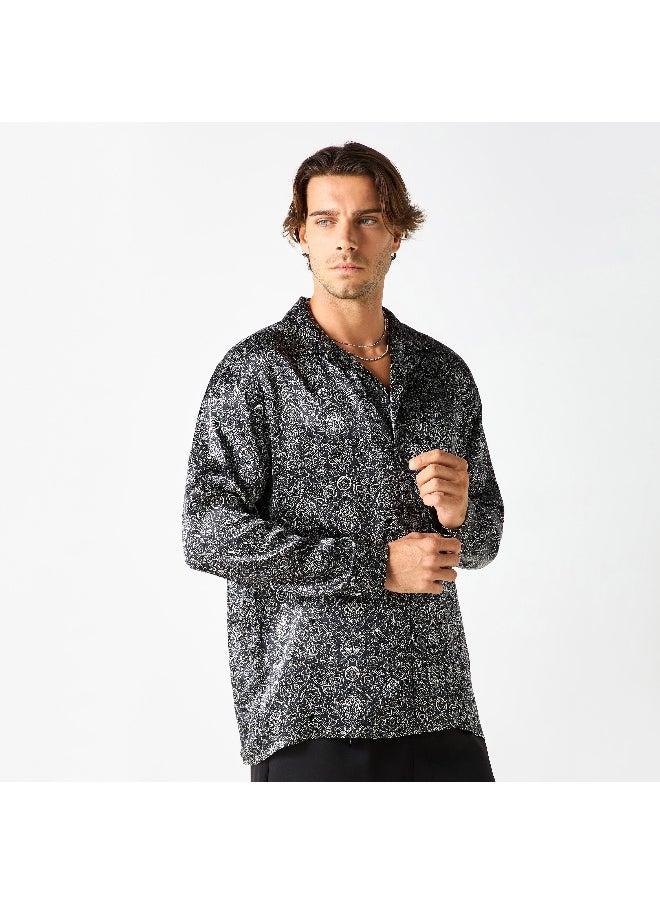 Iconic Iconic All-Over Print Shirt with Long Sleeves  - Image 3