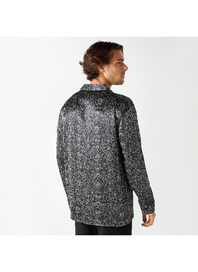 Iconic Iconic All-Over Print Shirt with Long Sleeves  - Image 4