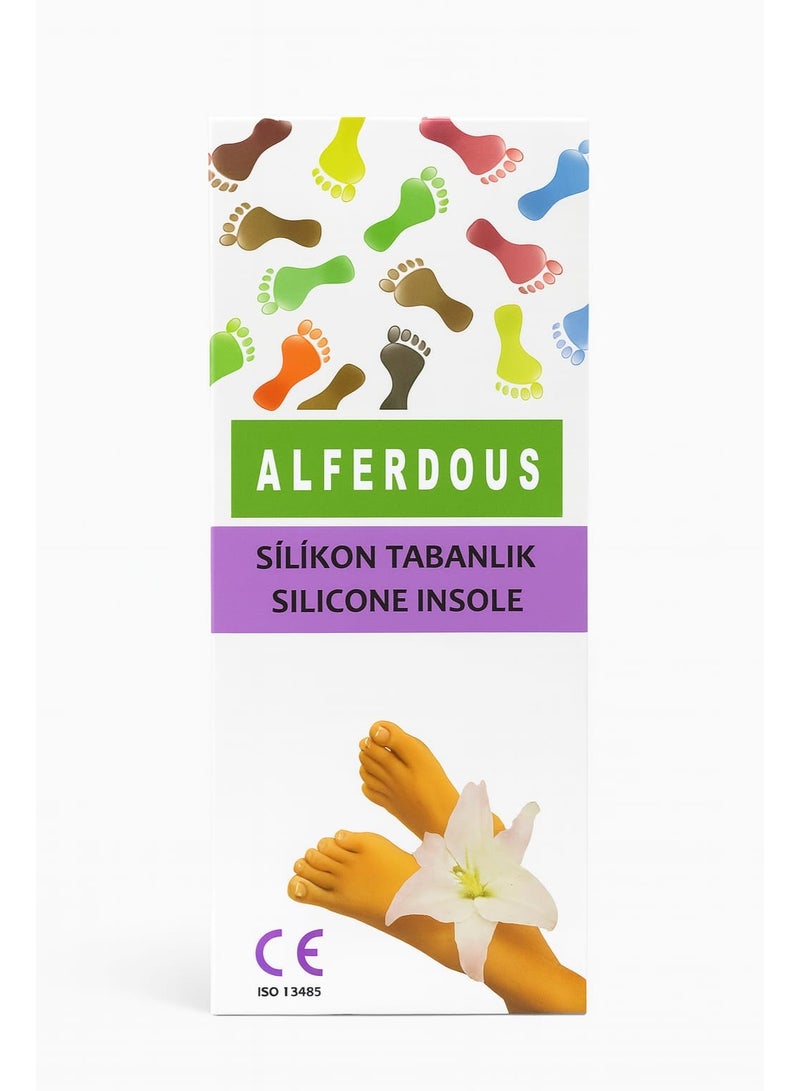 ALFERDOUS Silicone Insole Size XL (EU 43–44) – Full Length Gel Insole for Comfort & Shock Absorption - Image 3